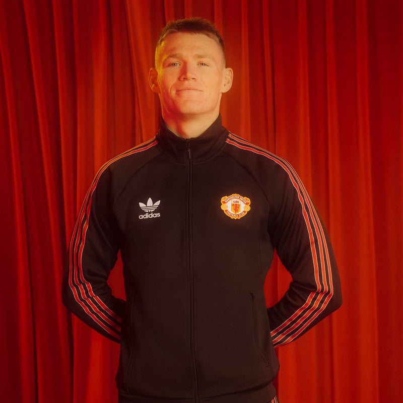 adidas Originals x Manchester United Retro 90s Track Top Black ViaductClothing