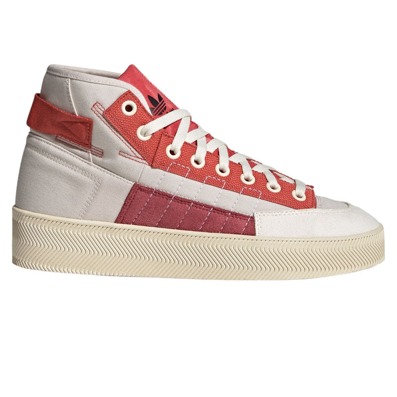 adidas Originals x Parley Nizza Hi Trainers - Chalk White Red - ViaductClothing -  -  
