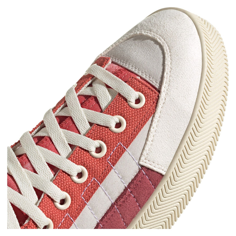 adidas Originals x Parley Nizza Hi Trainers - Chalk White Red - ViaductClothing -  -  