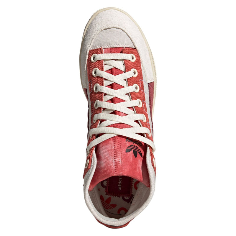 adidas Originals x Parley Nizza Hi Trainers - Chalk White Red - ViaductClothing -  -  
