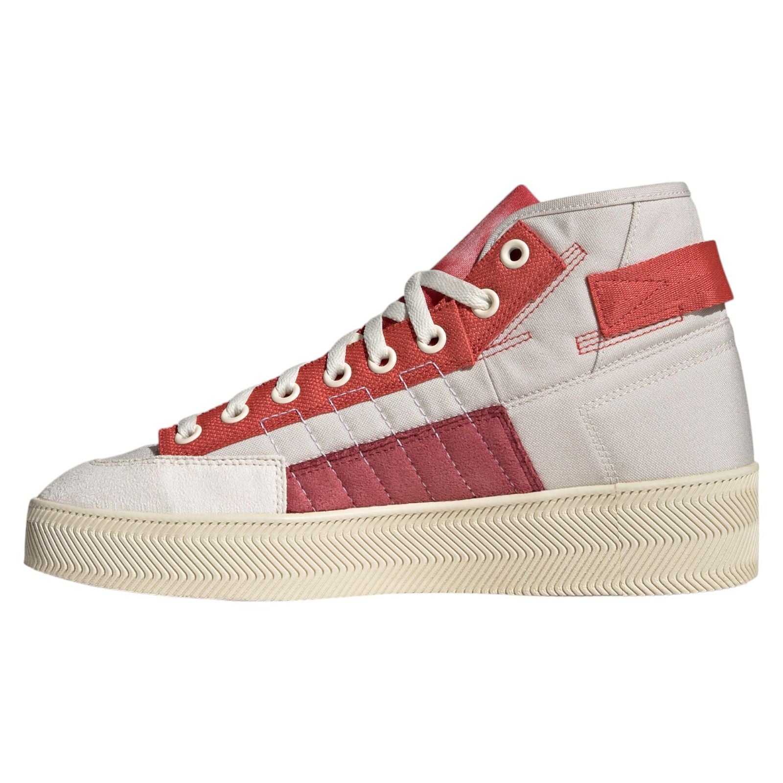 adidas Originals x Parley Nizza Hi Trainers - Chalk White Red - ViaductClothing -  -  