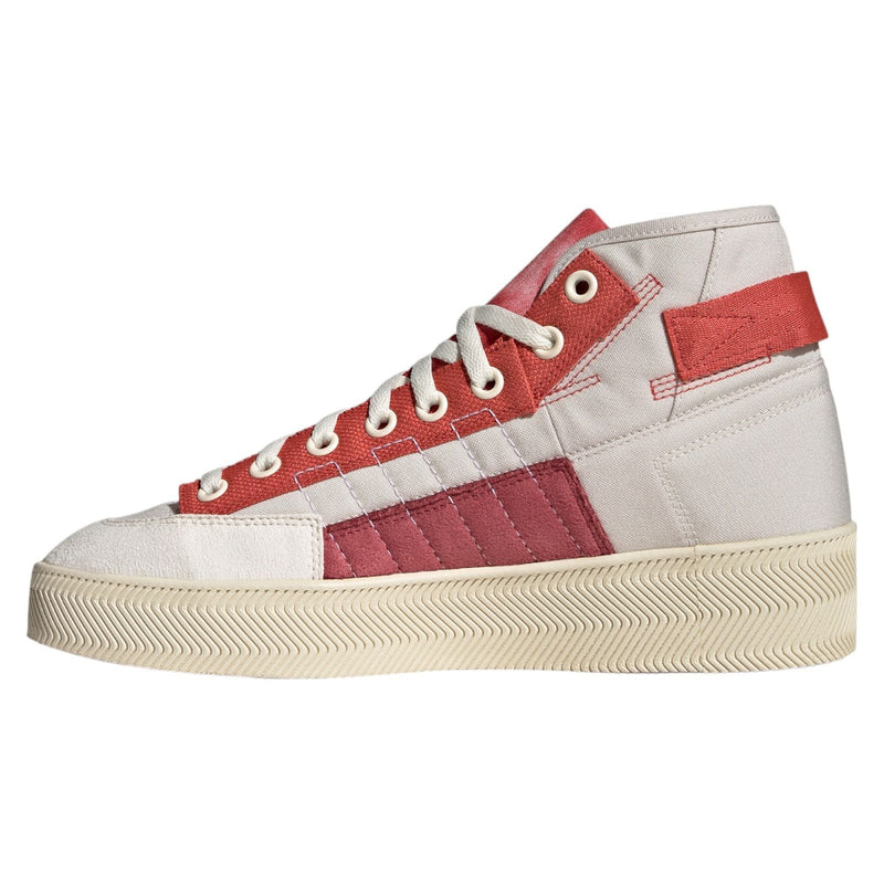 adidas Originals x Parley Nizza Hi Trainers - Chalk White Red - ViaductClothing -  -  