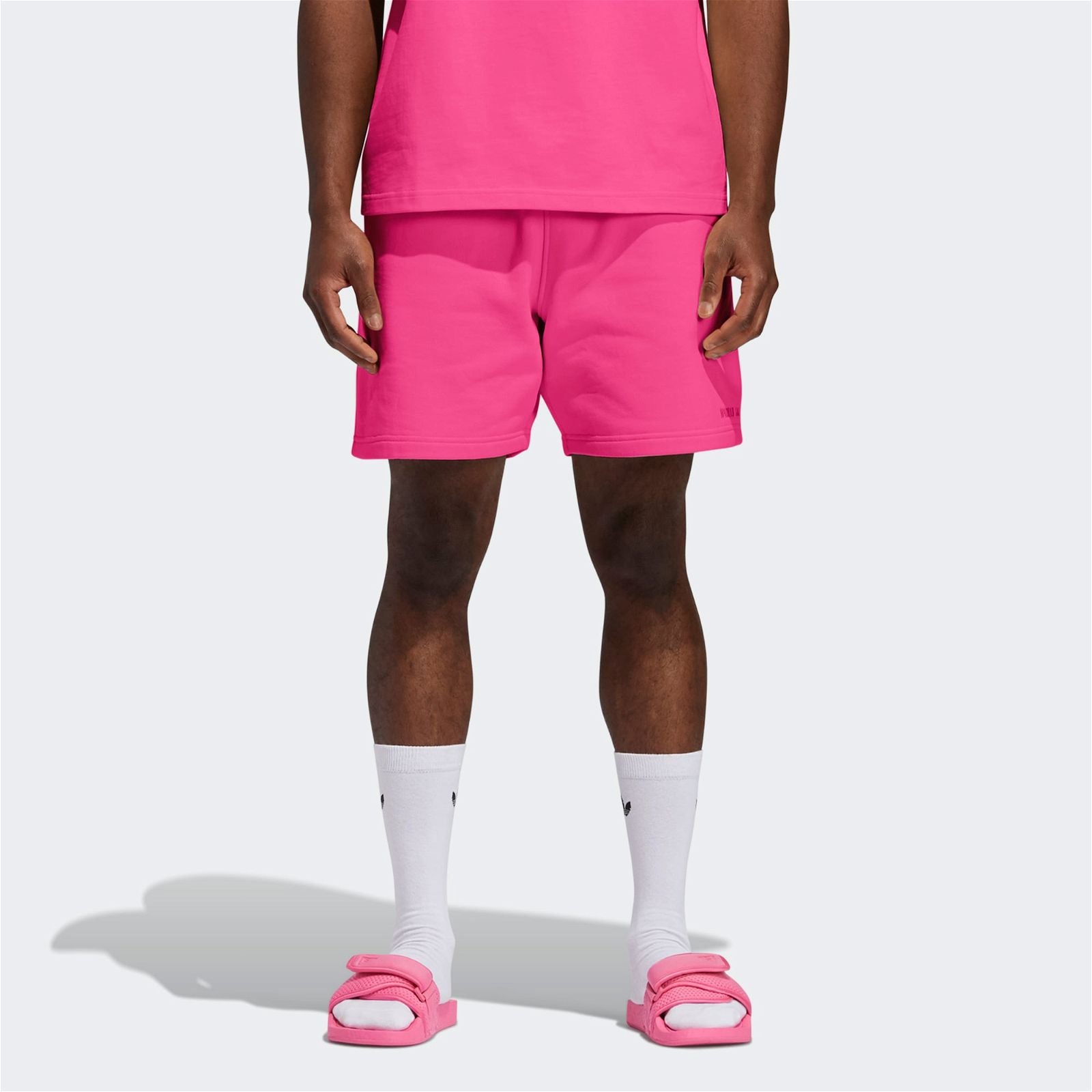adidas Originals x Pharrell Williams Unisex Basic Shorts - Solar Pink - ViaductClothing -  -  