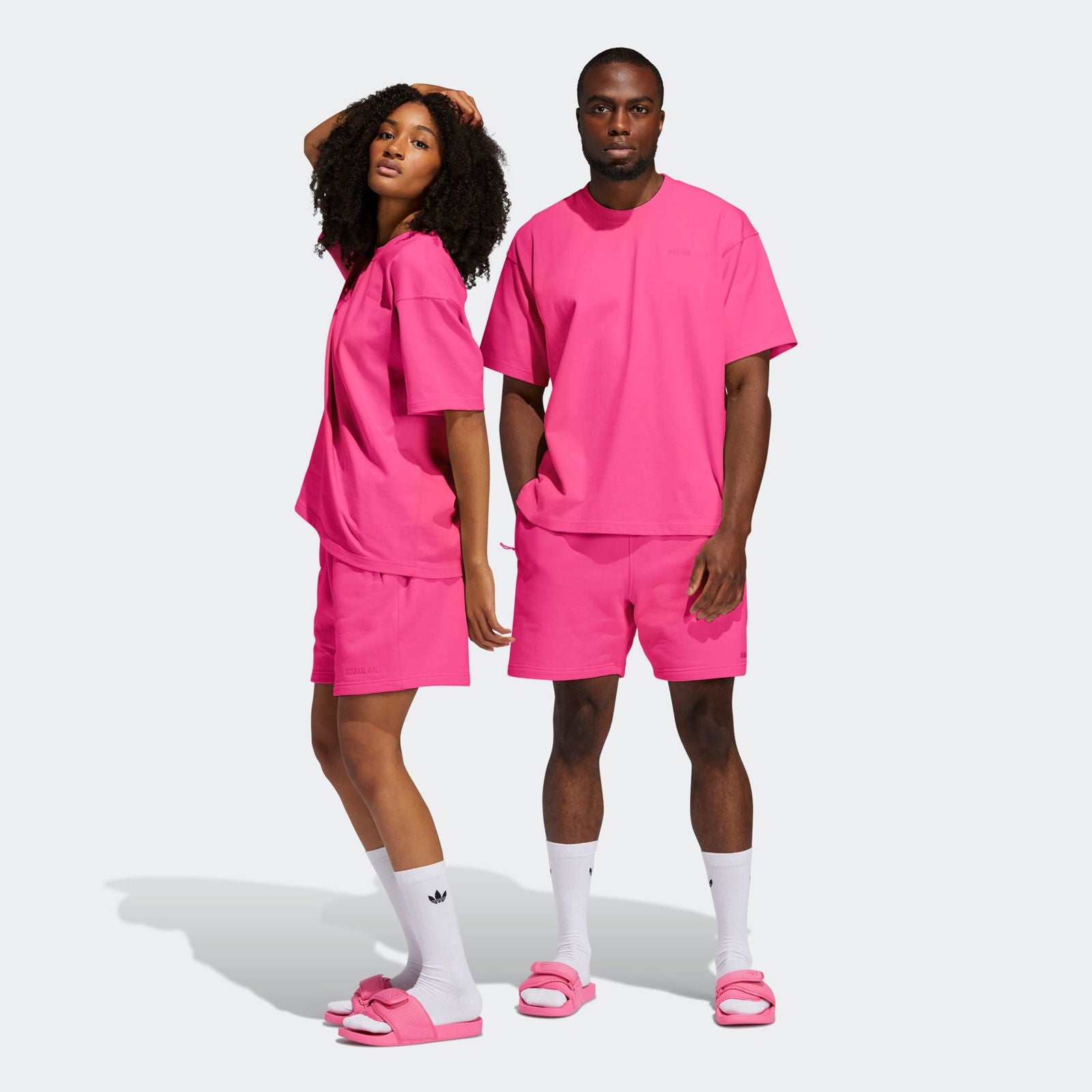 adidas Originals x Pharrell Williams Unisex Basic Shorts - Solar Pink - ViaductClothing -  -  