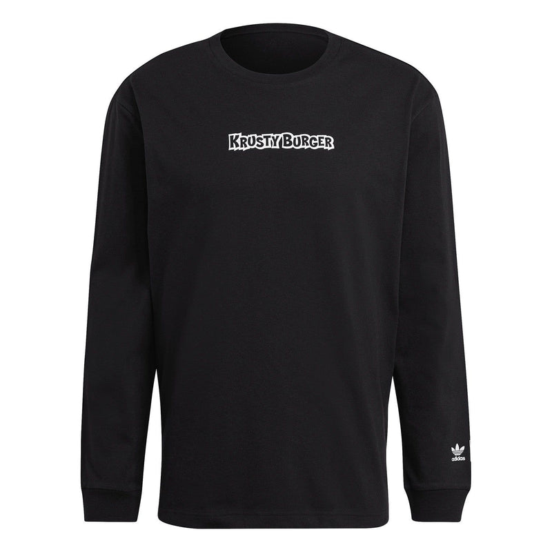 adidas Originals x The Simpsons Krusty Burger Long Sleeve Tee - Black - ViaductClothing -  -  