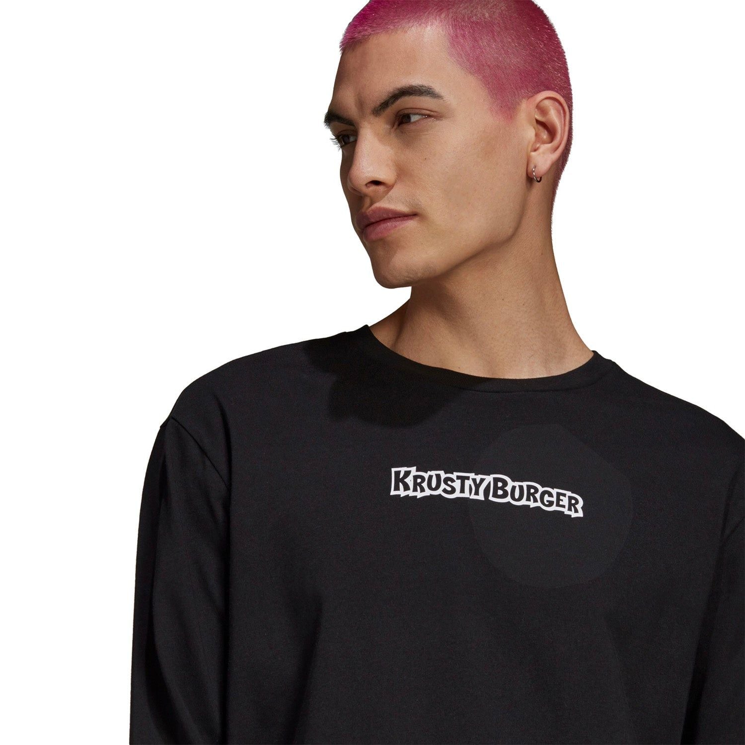 adidas Originals x The Simpsons Krusty Burger Long Sleeve Tee - Black - ViaductClothing -  -  