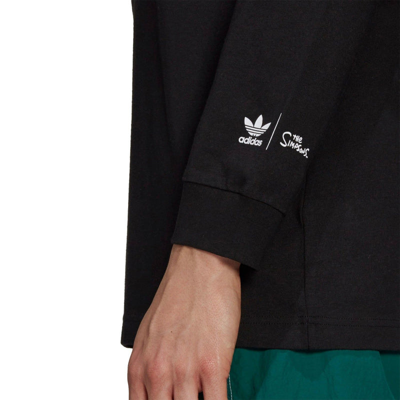 adidas Originals x The Simpsons Krusty Burger Long Sleeve Tee - Black - ViaductClothing -  -  