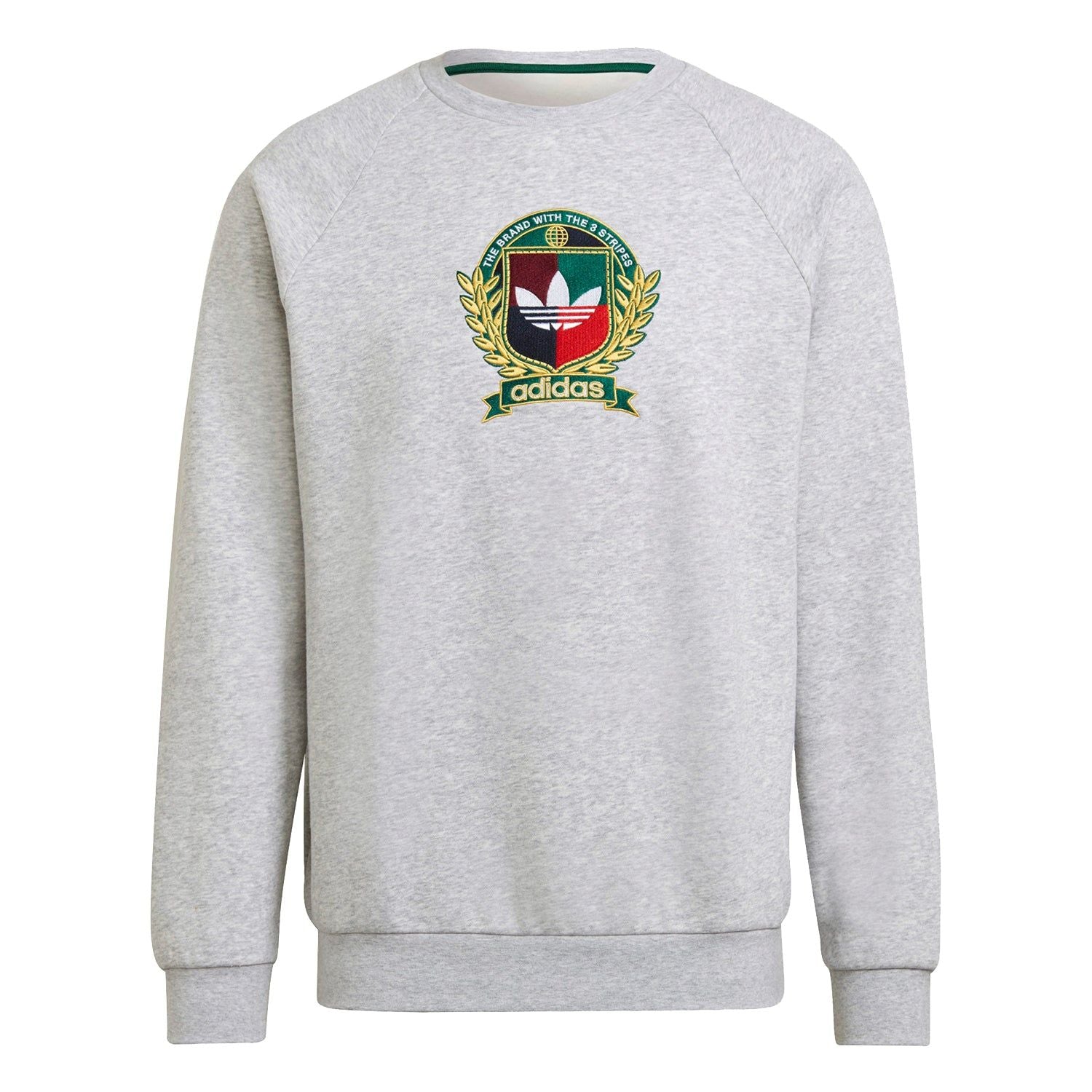 adidas Orignals Collegiate Crest Sweat - Light Grey Heather - ViaductClothing -  -  