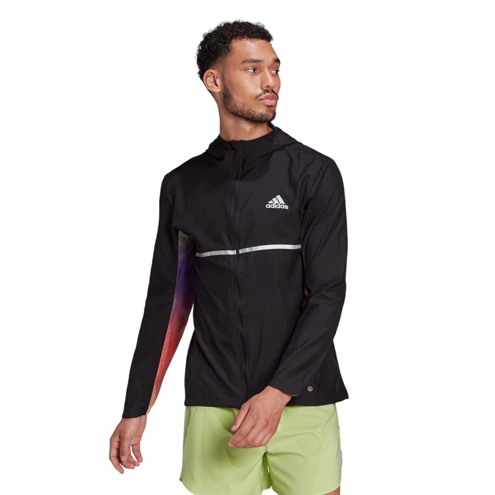 adidas Own the Run Colorblock Jacket - Black - ViaductClothing -  -  