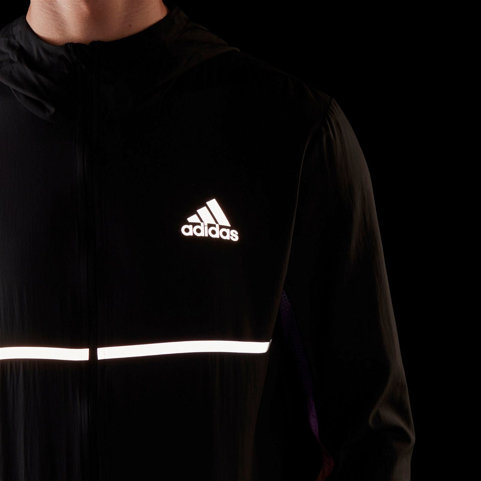 adidas Own the Run Colorblock Jacket - Black - ViaductClothing -  -  