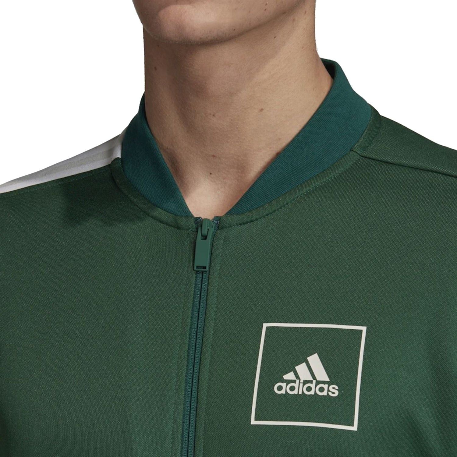 adidas Piqué Track Top Jacket - Green - ViaductClothing -  -  