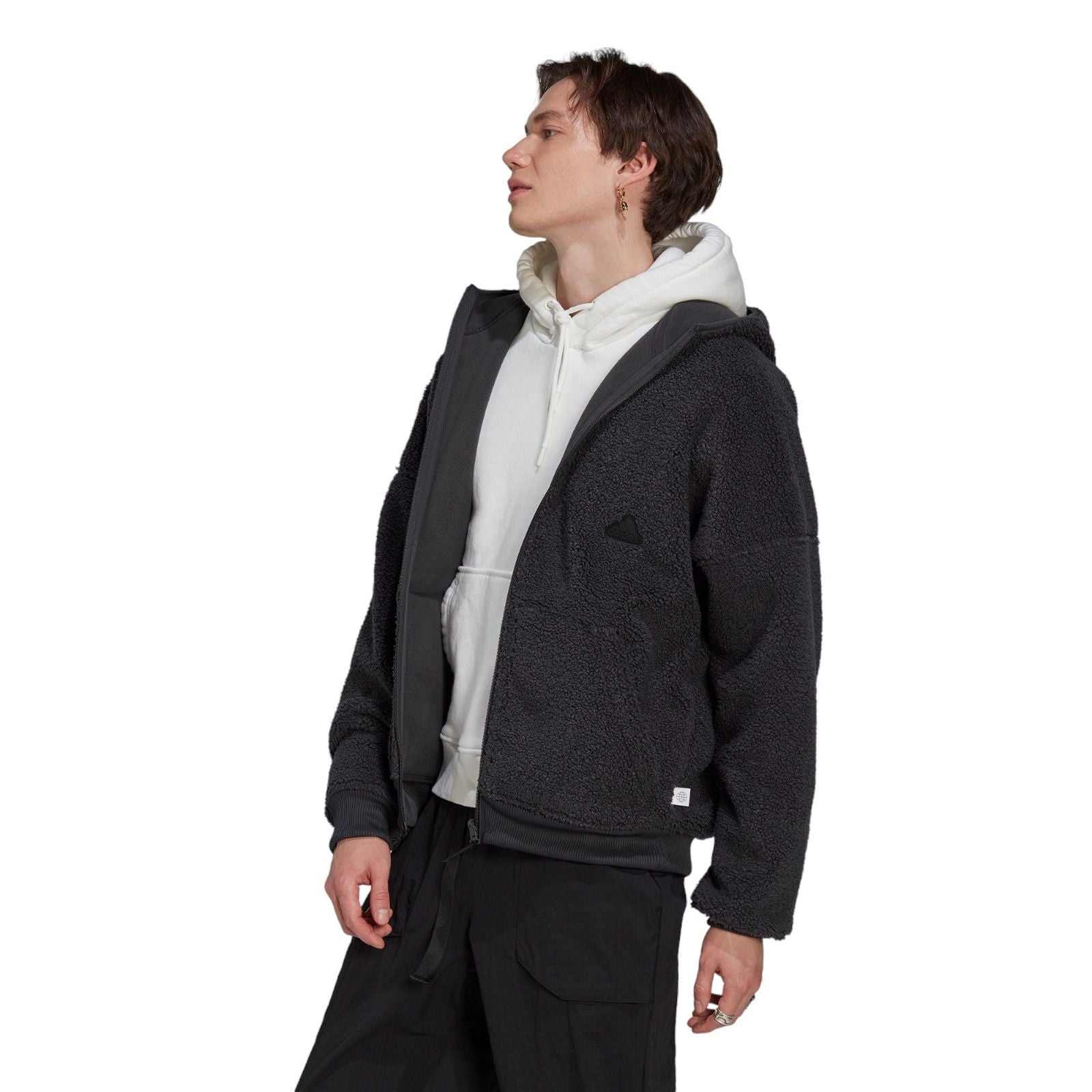 adidas Polar Fleece Full-Zip Sweatshirt - Grey - ViaductClothing -  -  