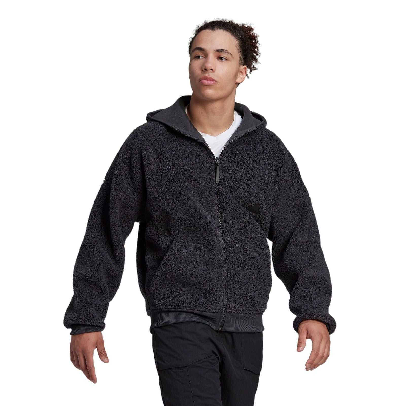 adidas Polar Fleece Full-Zip Sweatshirt - Grey - ViaductClothing -  -  