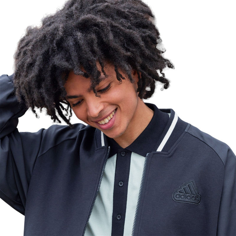 Adidas printed bomber jacket hot sale