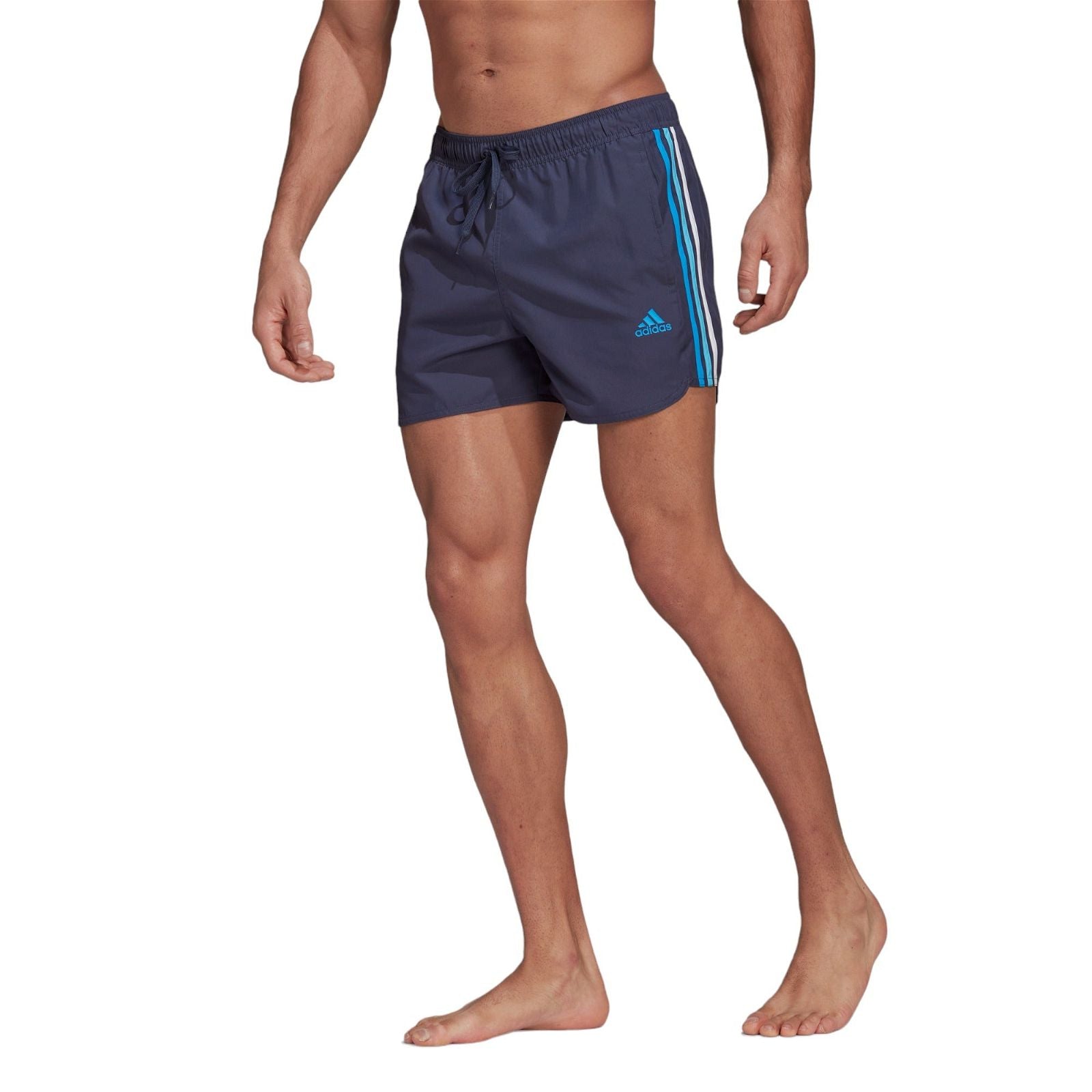 adidas Retro Split Swimming Shorts - Navy - ViaductClothing -  -  