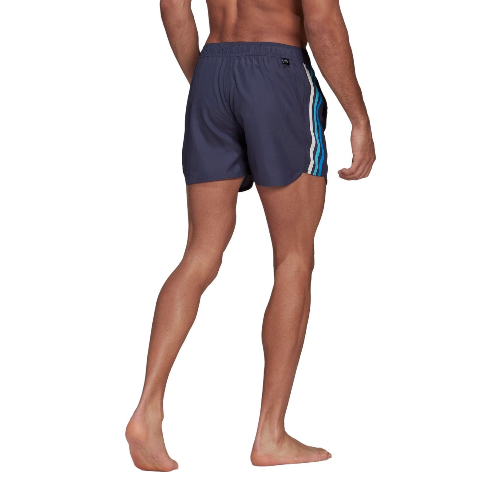 adidas Retro Split Swimming Shorts - Navy - ViaductClothing -  -  