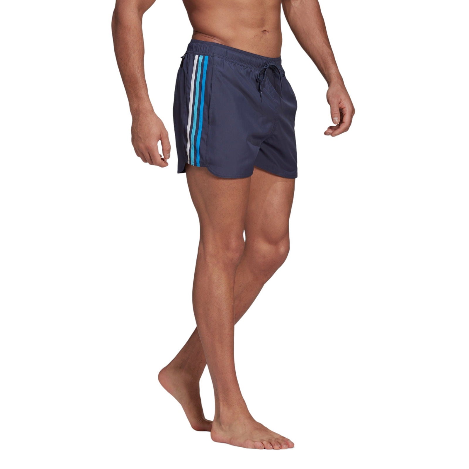 adidas Retro Split Swimming Shorts - Navy - ViaductClothing -  -  