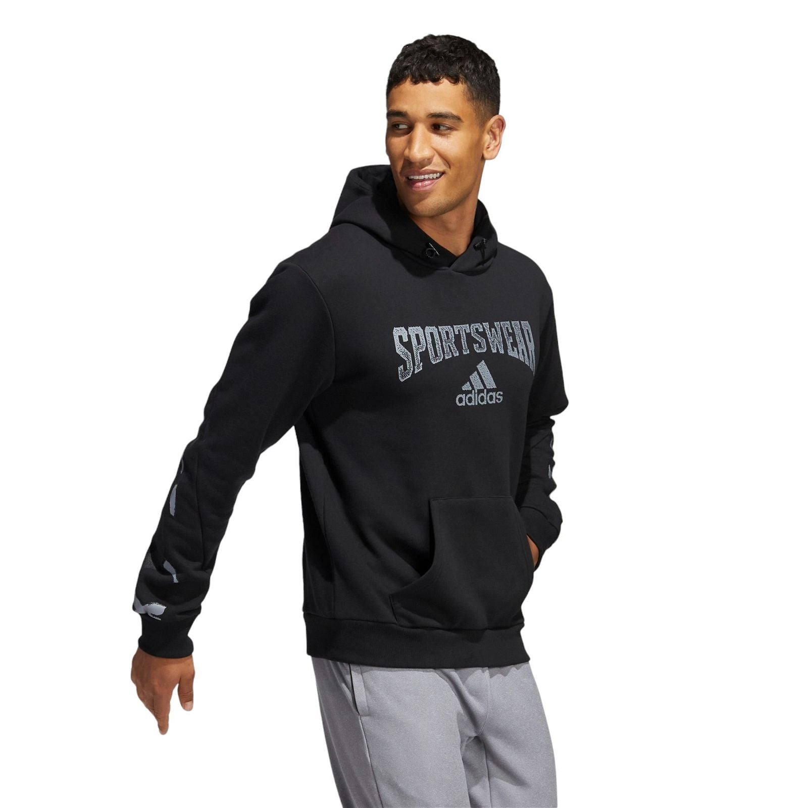 adidas Reverse Retro Future Icons Graphic Hoodie - Black - ViaductClothing -  -  