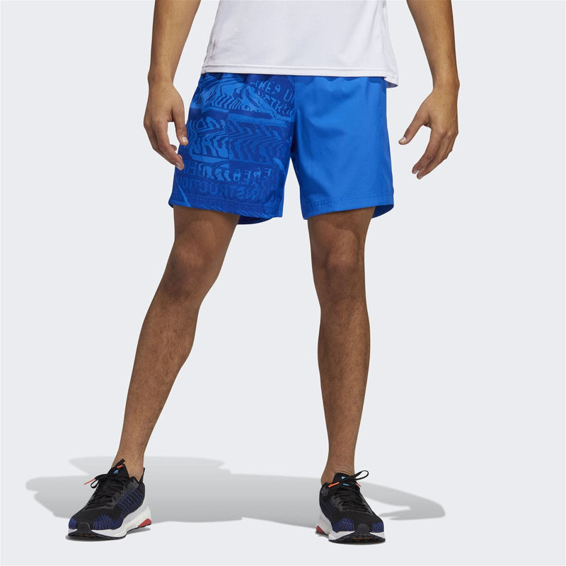 adidas Run It Graphic Shorts - Blue - ViaductClothing -  -  