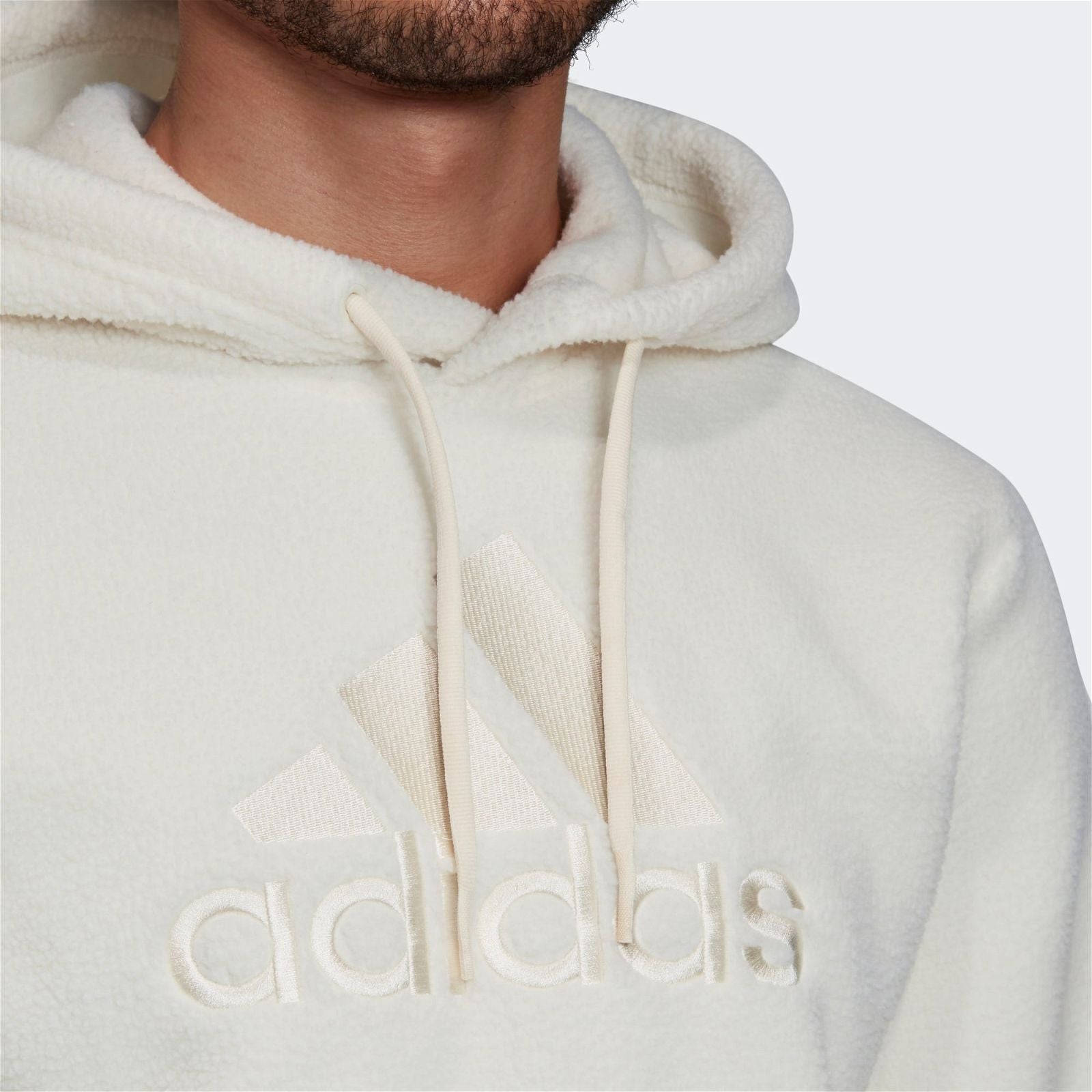 adidas Sherpa Winter Hoodie - White - ViaductClothing -  -  
