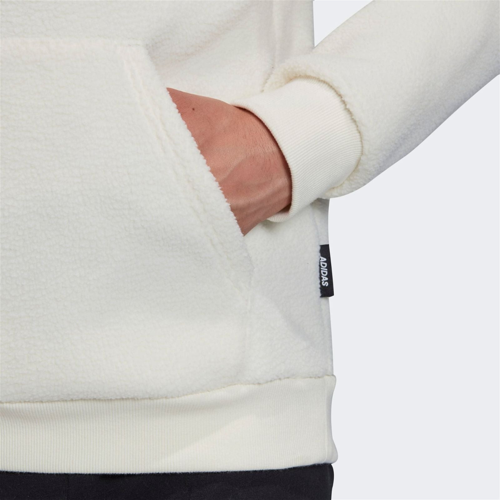 adidas Sherpa Winter Hoodie - White - ViaductClothing -  -  