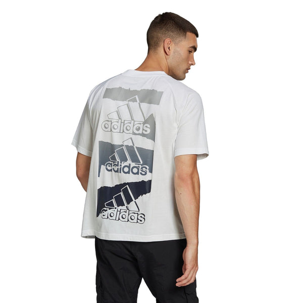 adidas Sportswear Bl Q2 Short Sleeve T shirt White HE4421 ViaductClothing