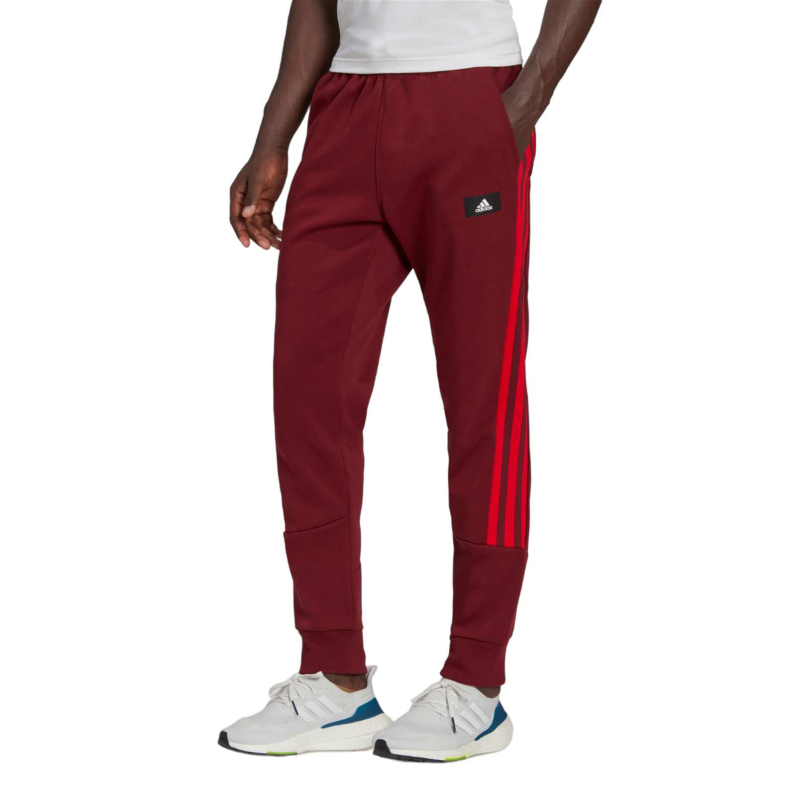 adidas Sportswear Future Icons 3-Stripes Tracksuit Bottoms - Shadow Red - ViaductClothing -  -  
