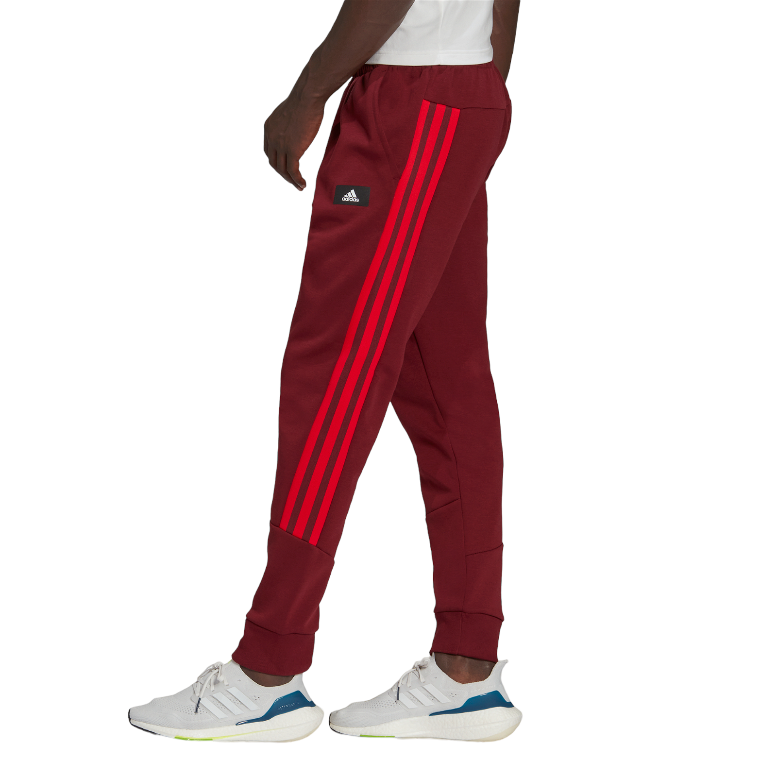 adidas Sportswear Future Icons 3-Stripes Tracksuit Bottoms - Shadow Red - ViaductClothing -  -  