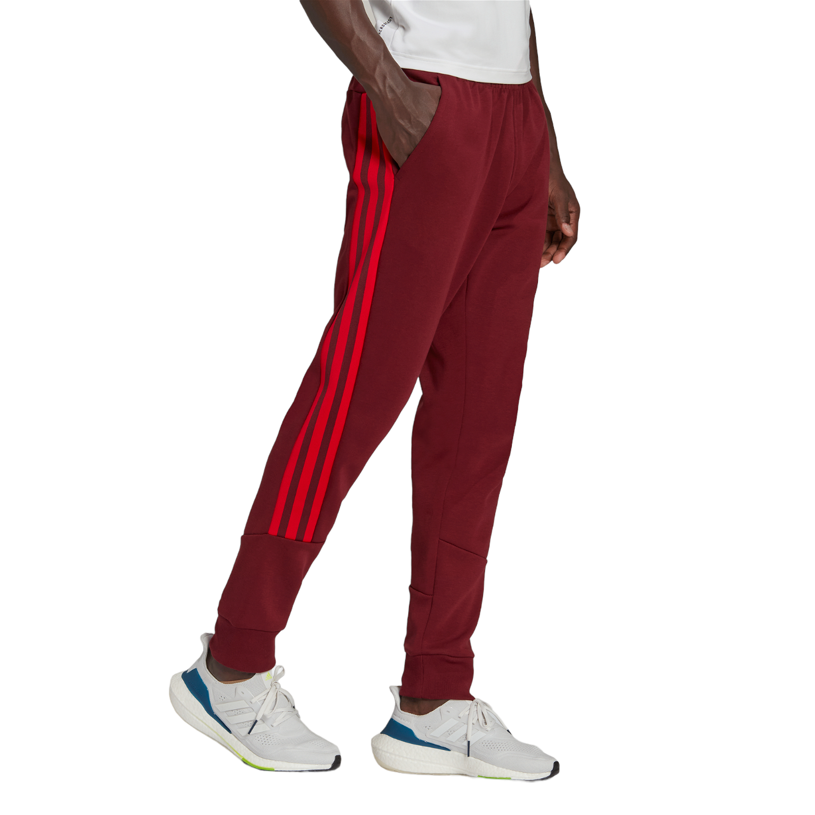 adidas Sportswear Future Icons 3-Stripes Tracksuit Bottoms - Shadow Red - ViaductClothing -  -  