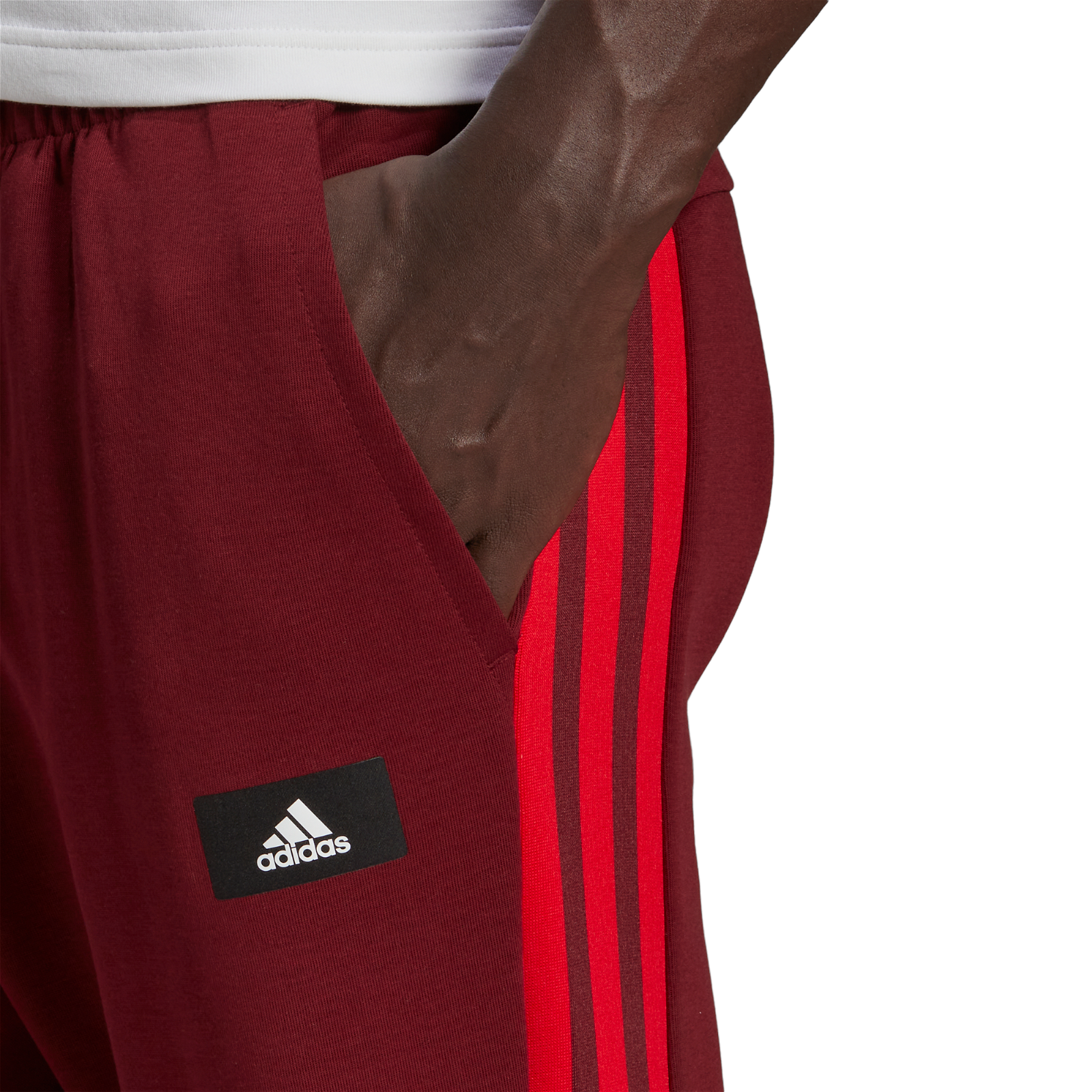 adidas Sportswear Future Icons 3-Stripes Tracksuit Bottoms - Shadow Red - ViaductClothing -  -  