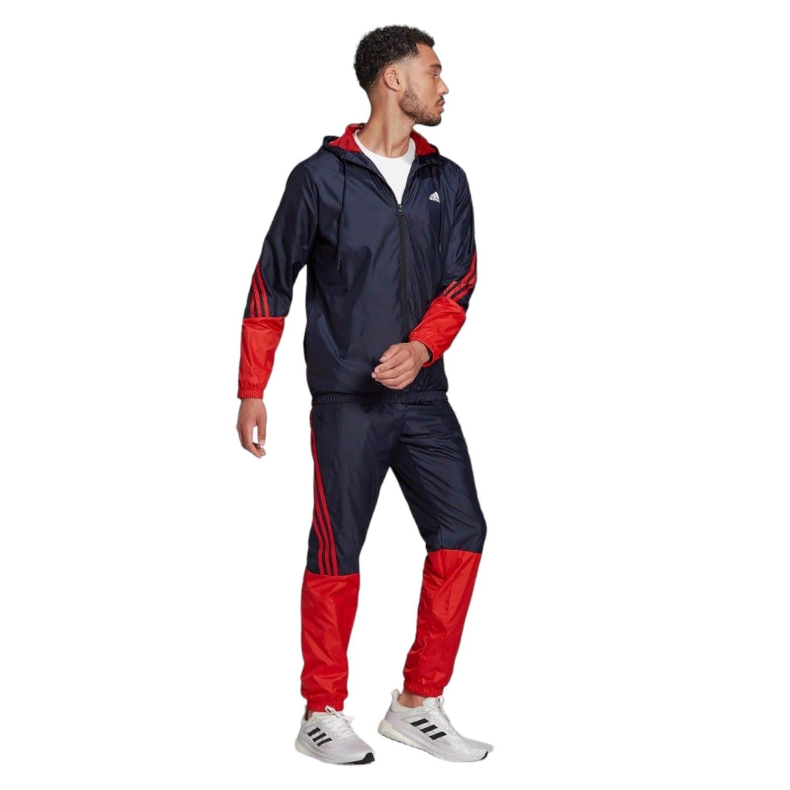 adidas Sportswear Hooded Track Jacket - Navy - ViaductClothing -  -  