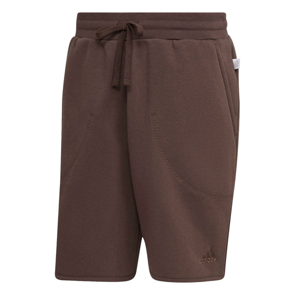 adidas Studio Lounge Fleece Shorts - Brown - ViaductClothing -  -  