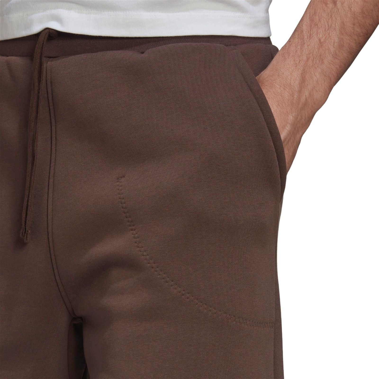 adidas Studio Lounge Fleece Shorts - Brown - ViaductClothing -  -  