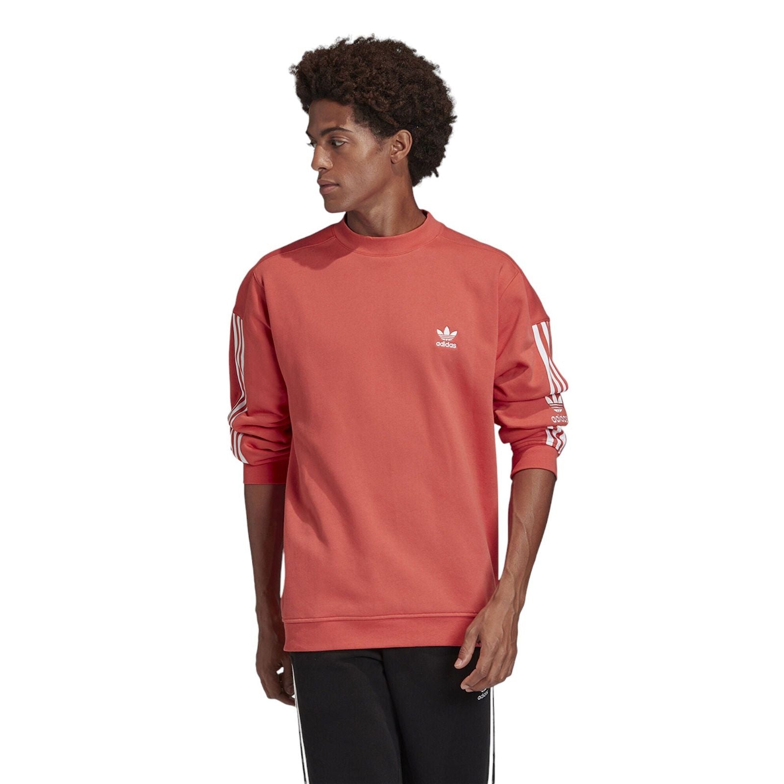 adidas Tech Crewneck Sweatshirt Coral Pink FM3797 ViaductClothing