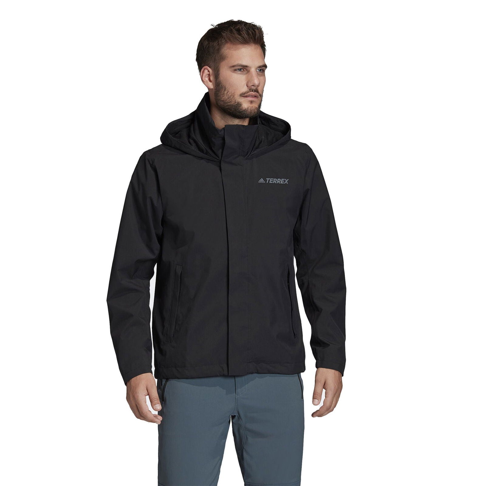 adidas Terrex AX Technical Hooded Jacket - Black - ViaductClothing -  -  