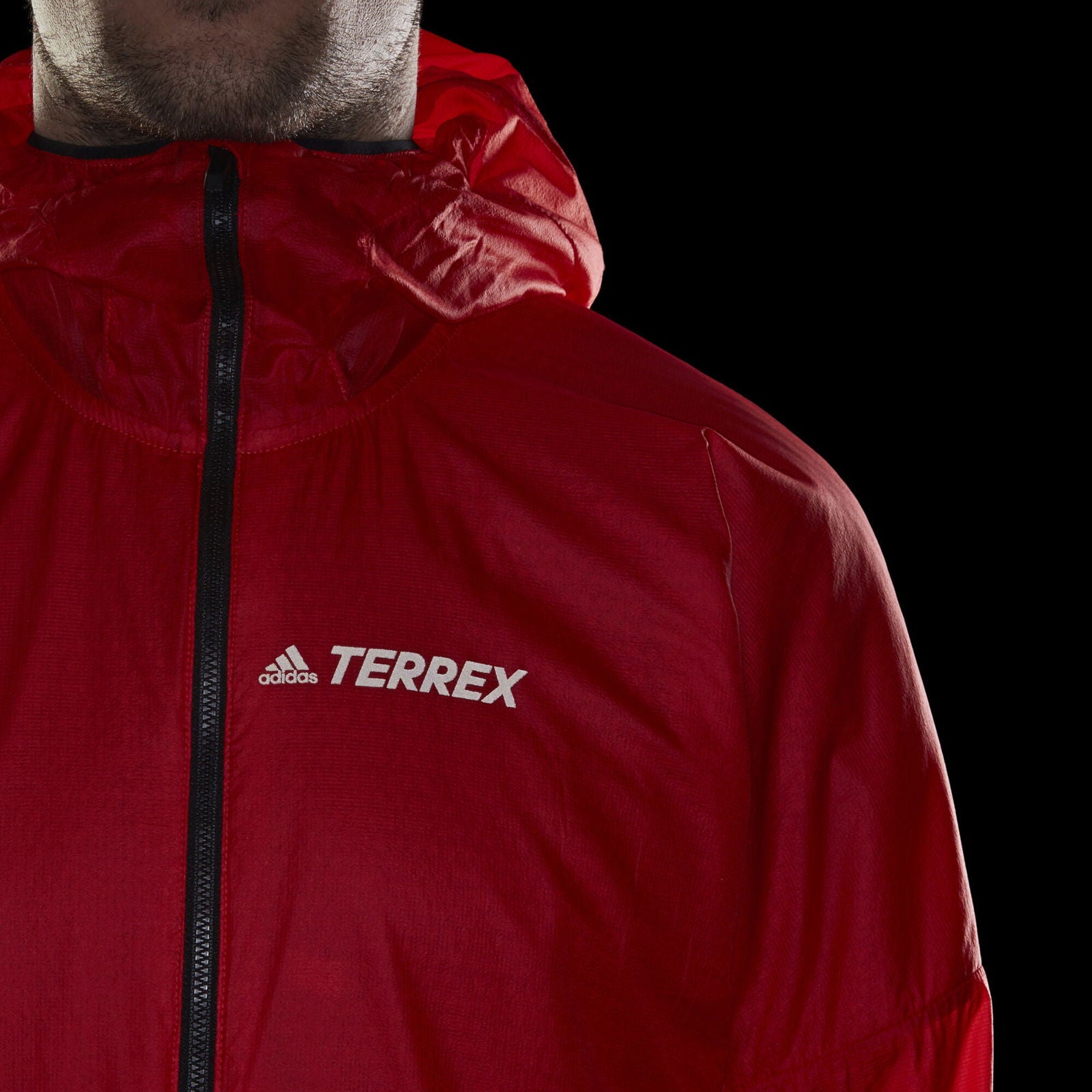 adidas Terrex Agravic Alpha Hooded Shield Jacket - Red - ViaductClothing -  -  