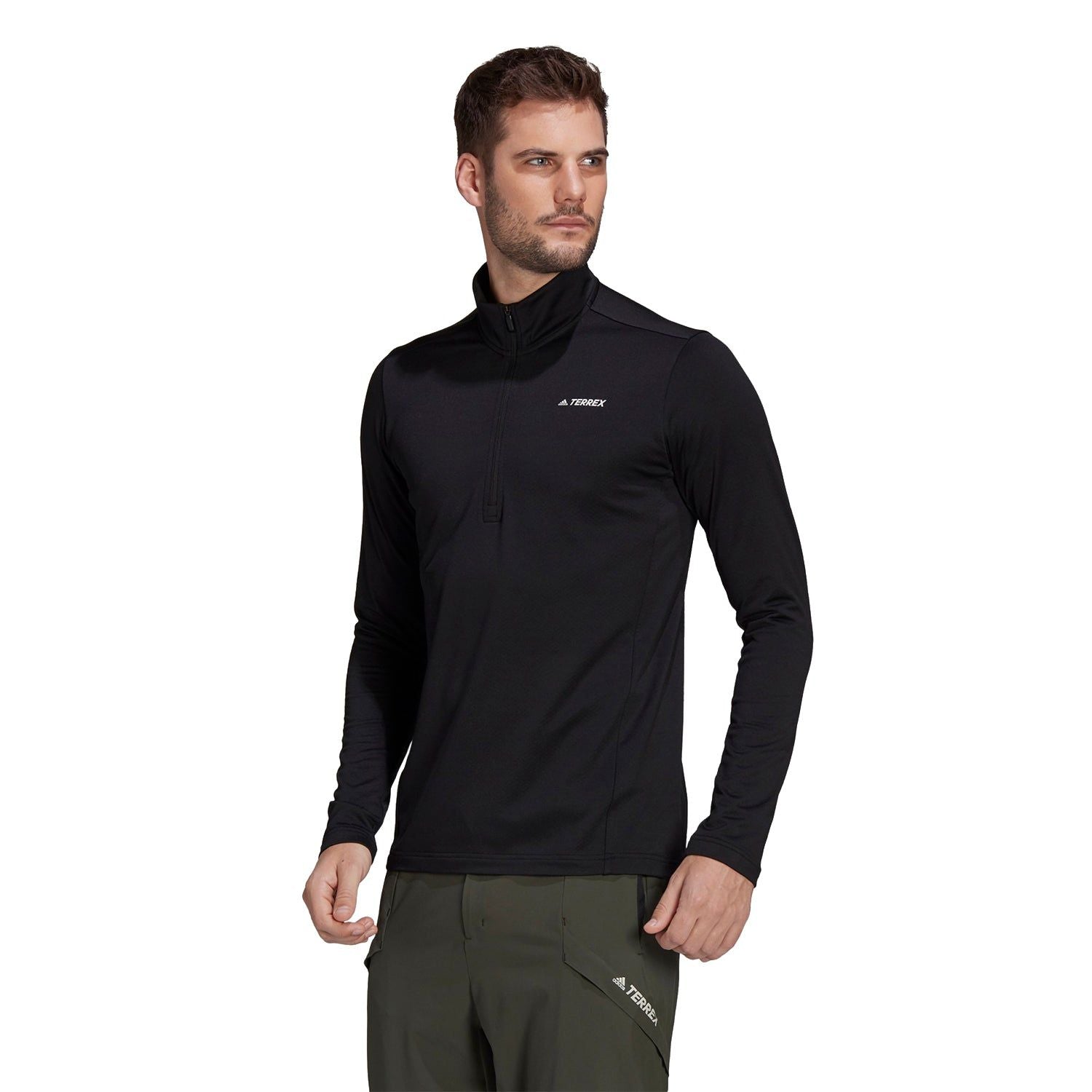 adidas Terrex Everyhike Half-Zip Fleece Jacket - Black - ViaductClothing -  -  