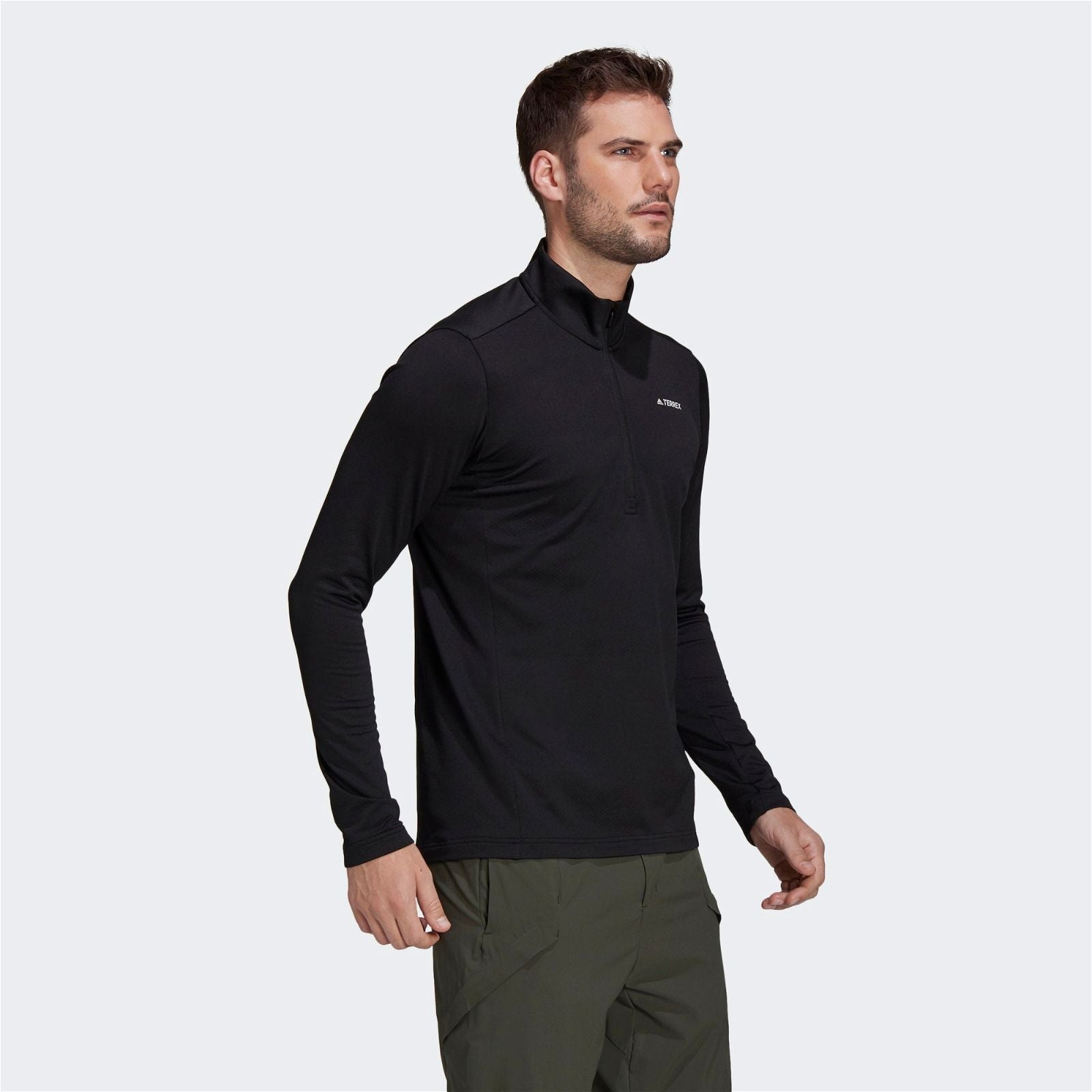 adidas Terrex Everyhike Half-Zip Fleece Jacket - Black - ViaductClothing -  -  