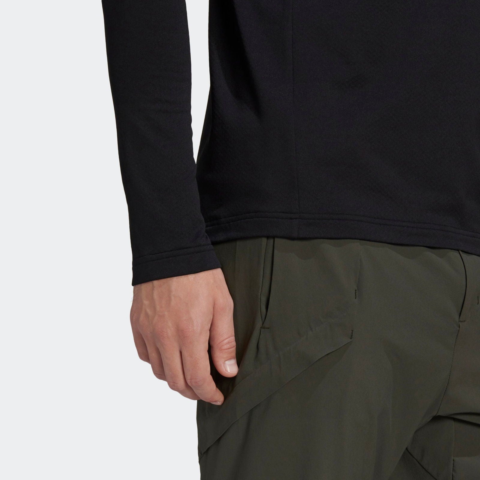 adidas Terrex Everyhike Half Zip Fleece Jacket Black GL3748 ViaductClothing