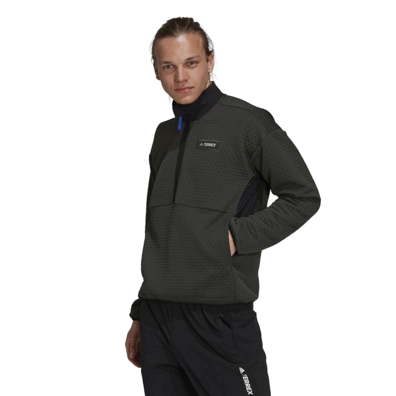 adidas Terrex Hike Half-Zip Fleece - Legend Earth Grey - ViaductClothing -  -  