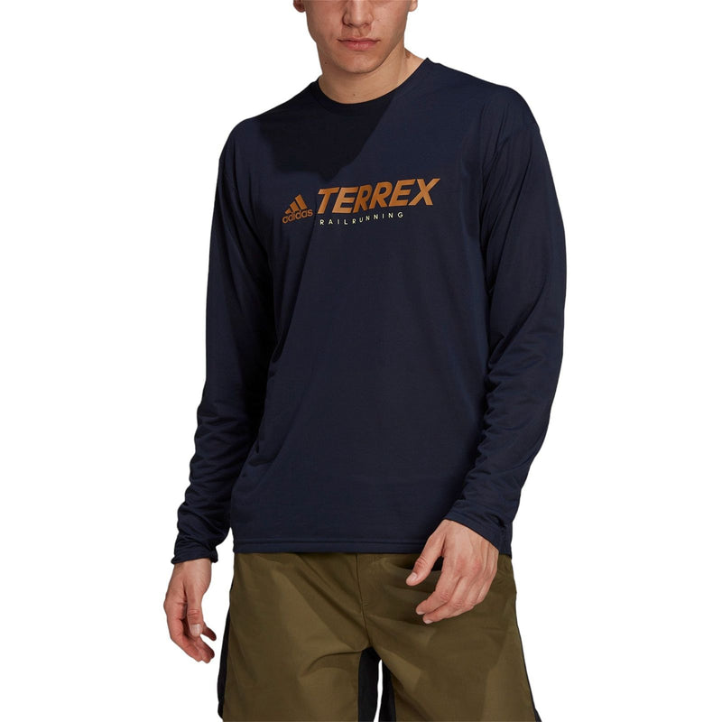 adidas Terrex Primeblue TX Trail Long Sleeve T Shirt - Navy - ViaductClothing -  -  