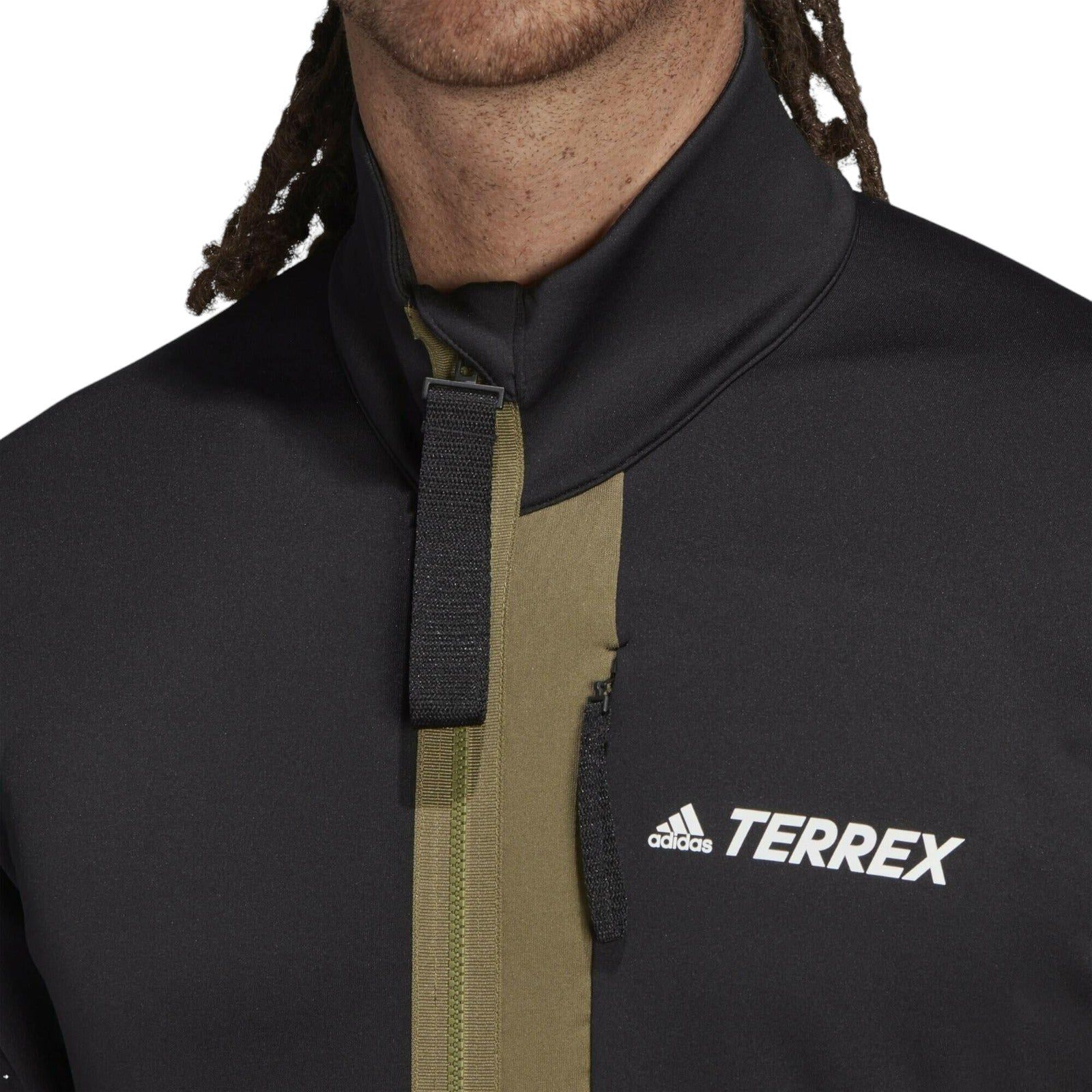 adidas Terrex Tech Fleece Hiking Jacket - Black - ViaductClothing -  -  