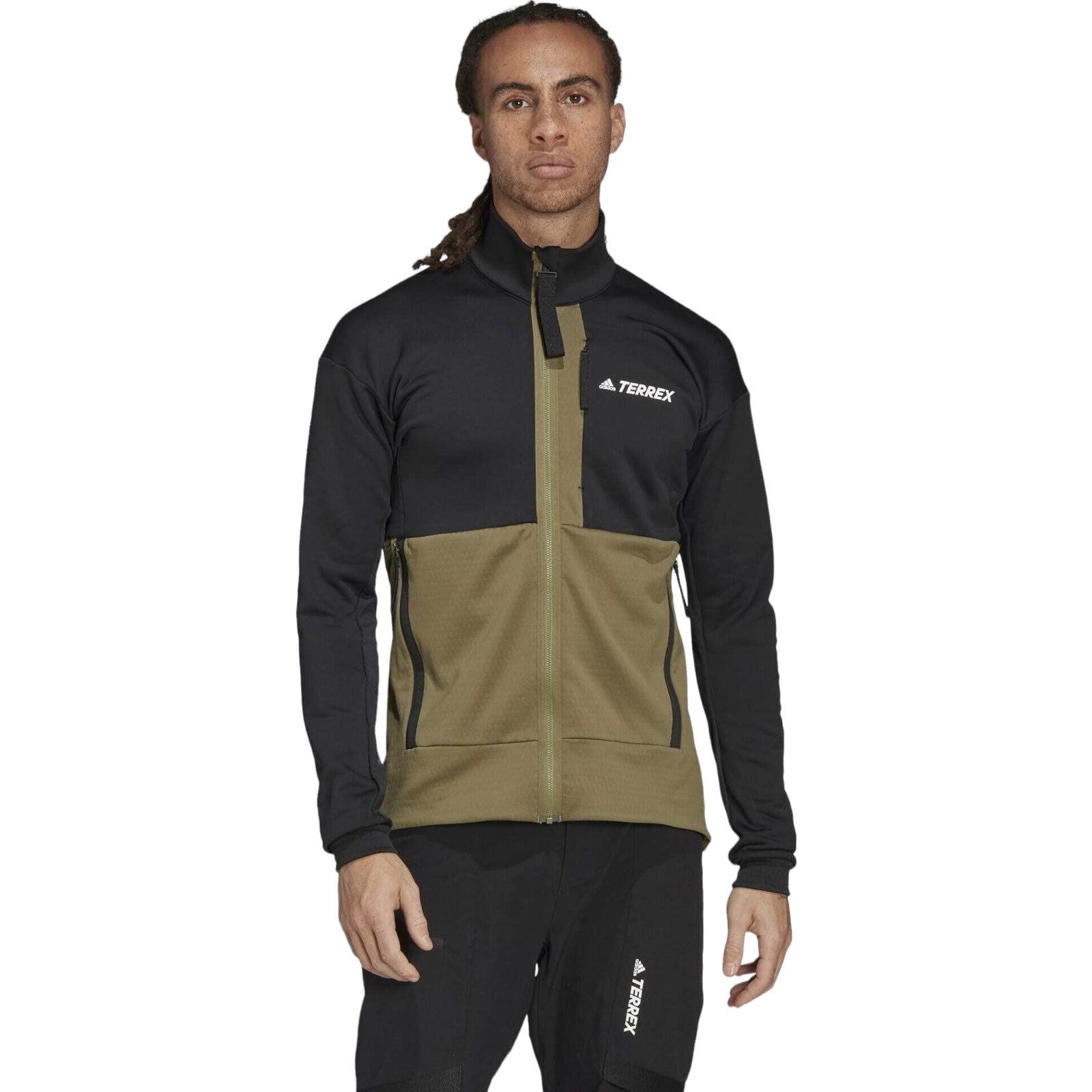 adidas Terrex Tech Fleece Hiking Jacket - Black - ViaductClothing -  -  