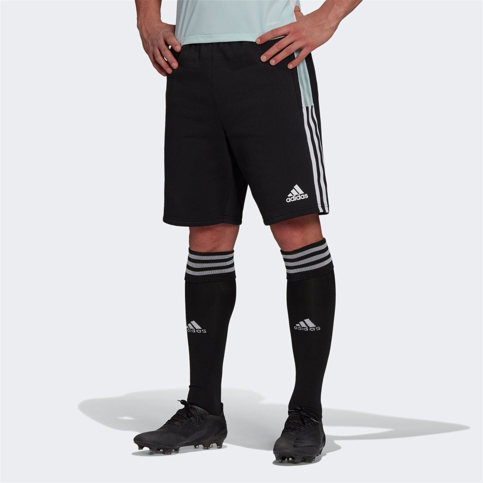 adidas Tiro Football Shorts Zip Pockets Black GS4720 ViaductClothing