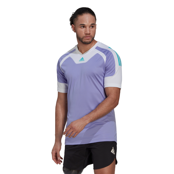 adidas Training Colour Block 80s Panelled Jersey - Purple - ViaductClothing -  -  