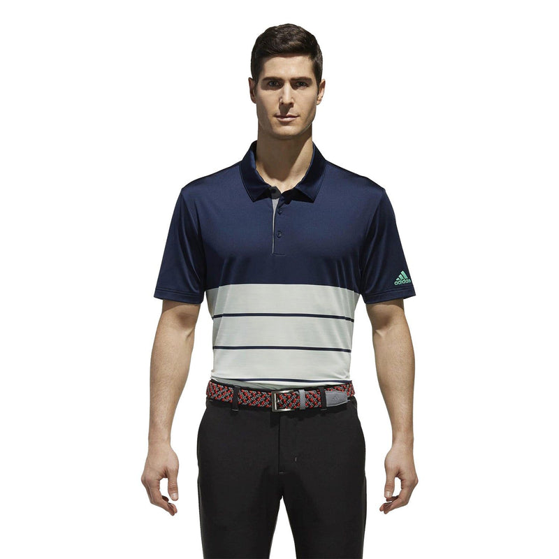 adidas Ultimate 365 Heather Block Polo Shirt - Navy - ViaductClothing -  -  