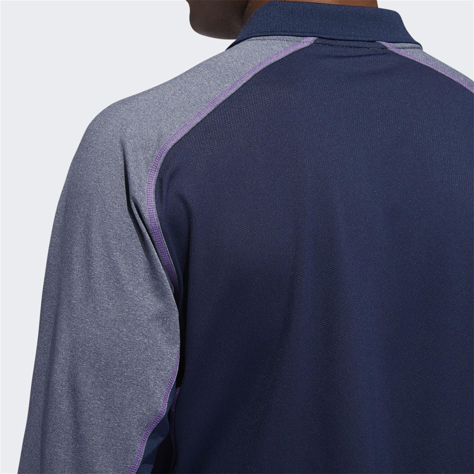 adidas Ultimate Climacool Solid Long Sleeved Polo Shirt - Navy - ViaductClothing -  -  