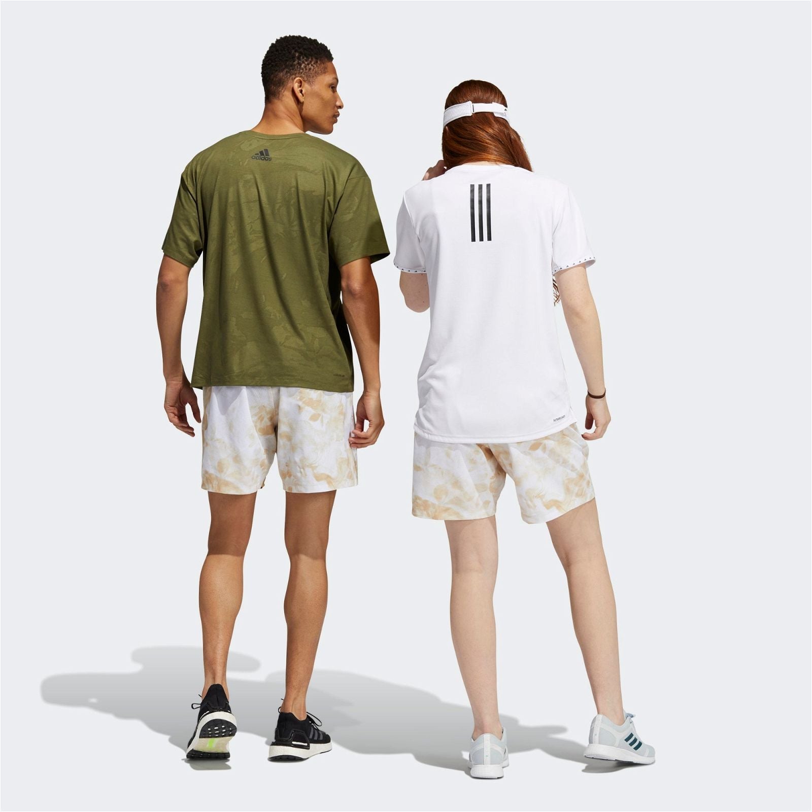 adidas Unite Floral Shorts - Hazy Beige - ViaductClothing -  -  