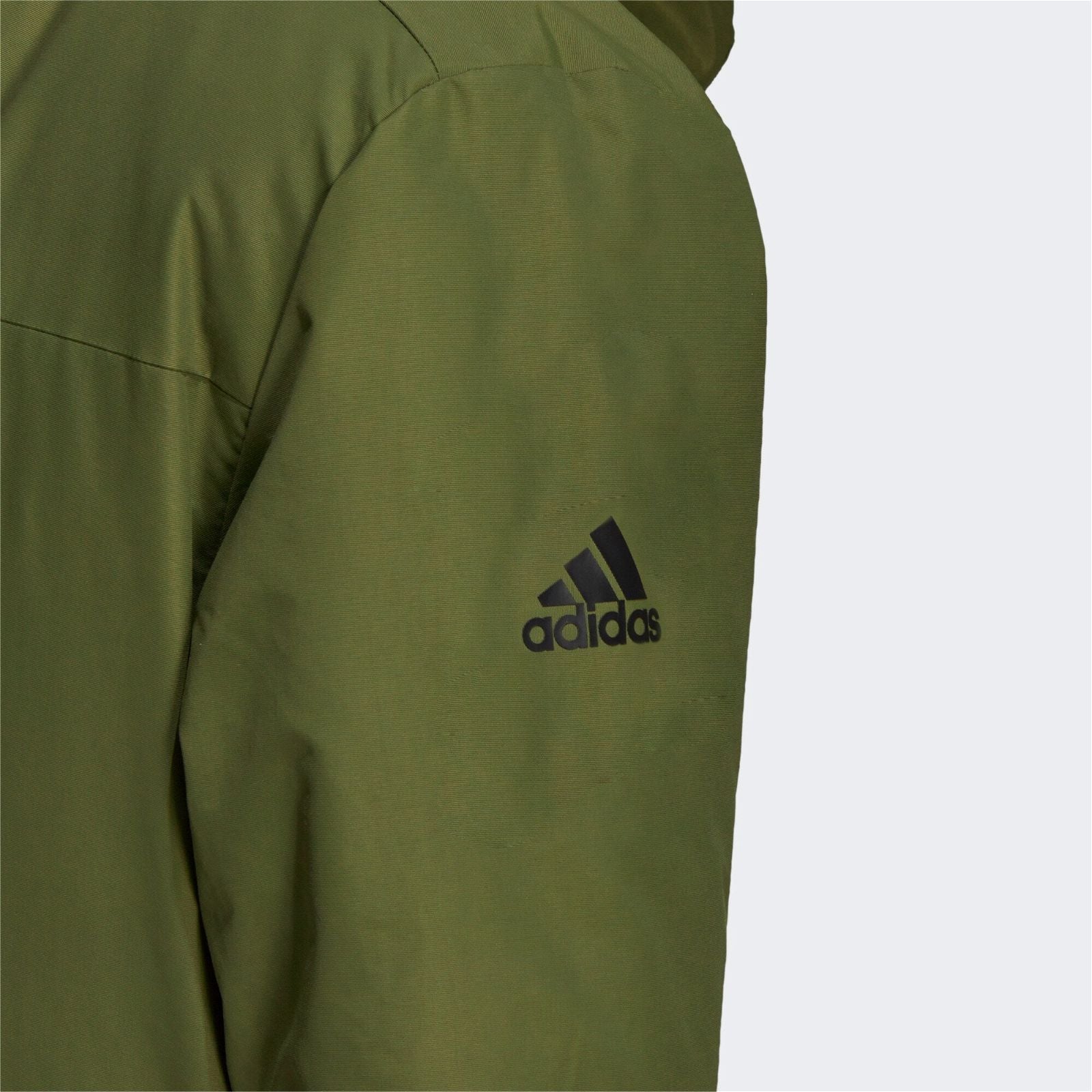 adidas Utilitas Hooded Parka Coat - Focus Olive Green - ViaductClothing -  -  