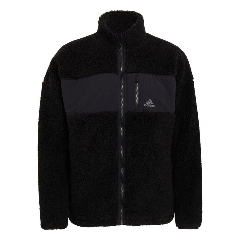 adidas Winter Sherpa Polar Fleece Jacket - Black - ViaductClothing -  -  
